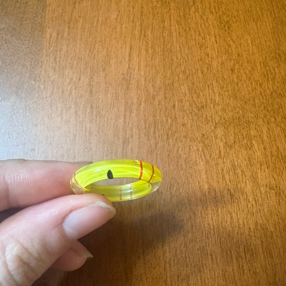 Amazon Yellow and Red Acrylic Ring